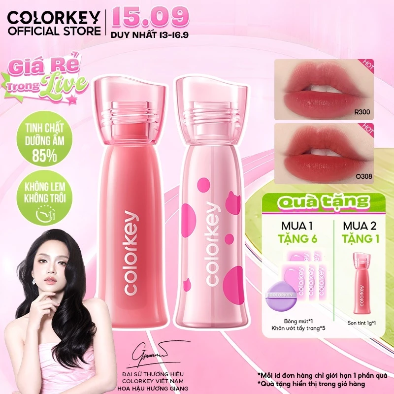 Son Tint Lì COLORKEY Watery Tint Bền Màu Không Dính 2.5g