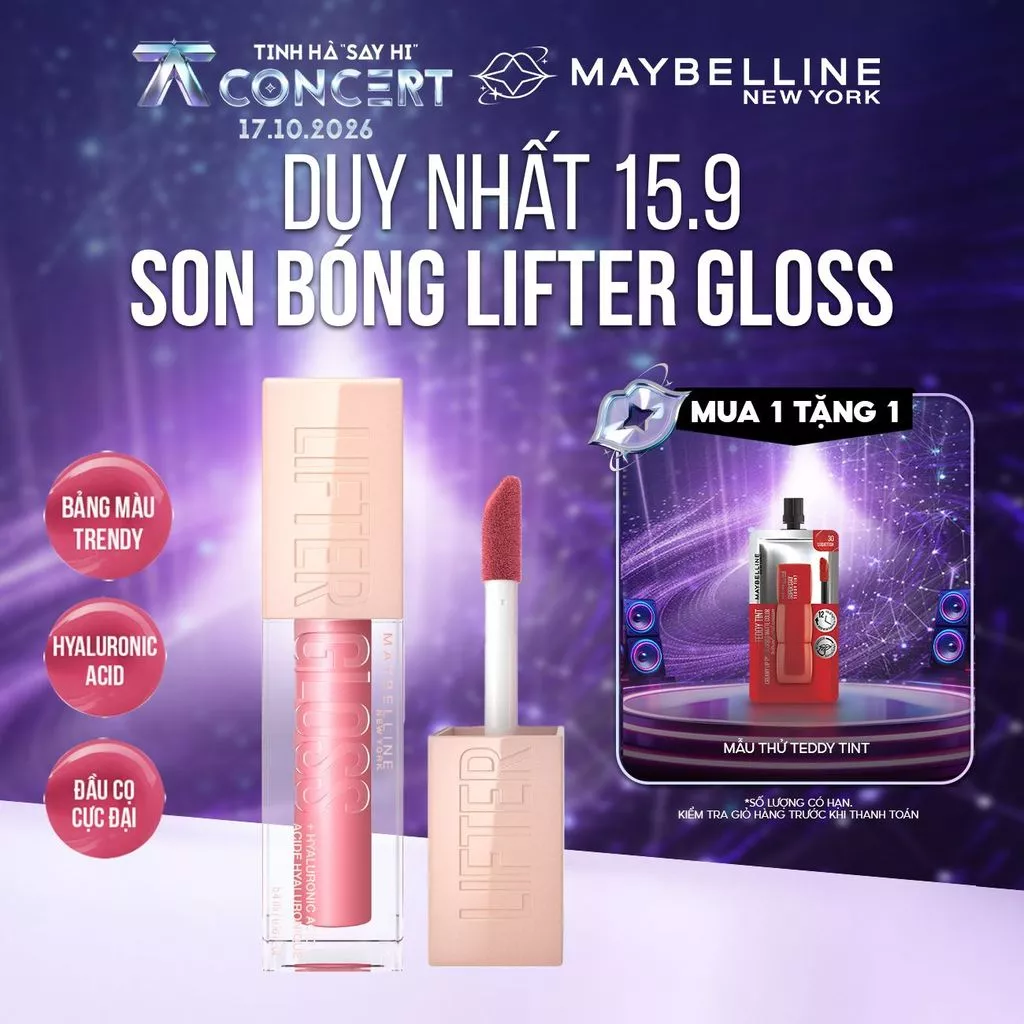 Son Bóng Lifter Gloss Maybelline New York Dưỡng Ẩm Hyaluronic Acid 5.4ml
