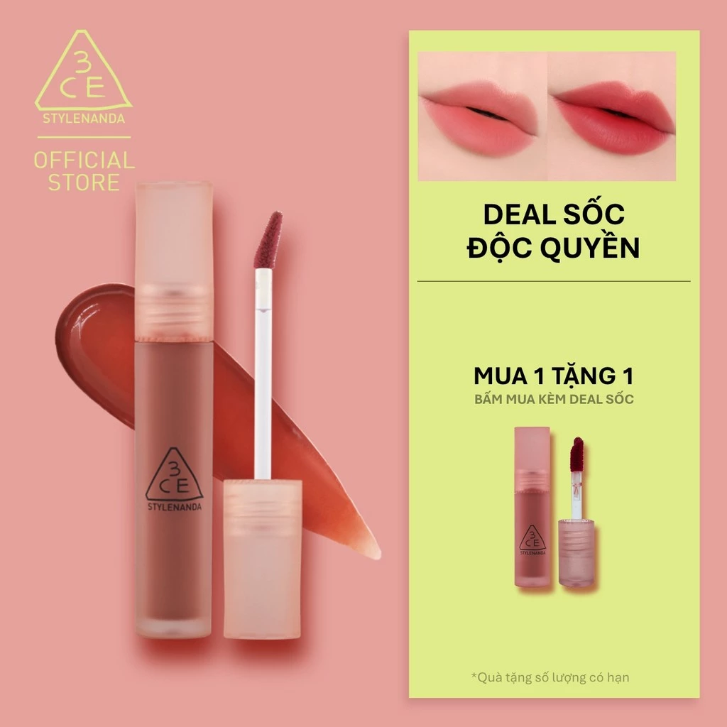 Son Kem Lì 3CE Blur Water Tint Mịn Môi Mờ Ảo Không Lem