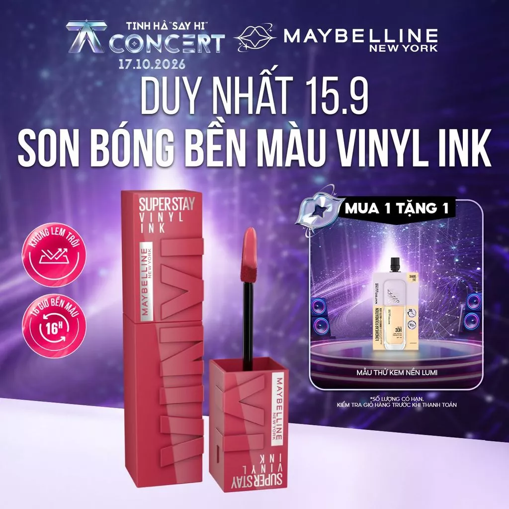 Son Bóng Superstay Vinyl Ink Maybelline New York 4.2ml